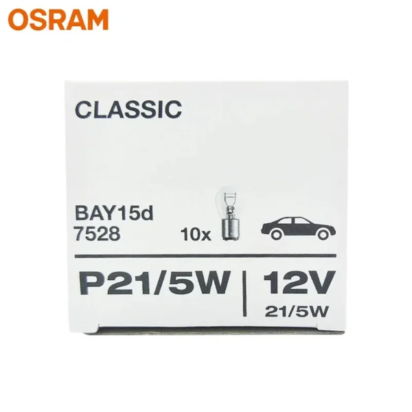 OSRAM-P21-5W2 10pcs OSRAM 7528 P21/5W 12V Car Turn Signal Light Parking Lamp