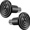 100W Reptile Pet Heat Lamp Ceramic Emitter Black 2 Pack