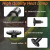 100W Reptile Pet Heat Lamp Ceramic Emitter Black 2 Pack