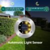 4 Pack 8 LEDs Outdoor Solar Deck Lights
