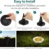 4 Pack 8 LEDs Outdoor Solar Deck Lights