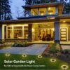 4 Pack 8 LEDs Outdoor Solar Deck Lights