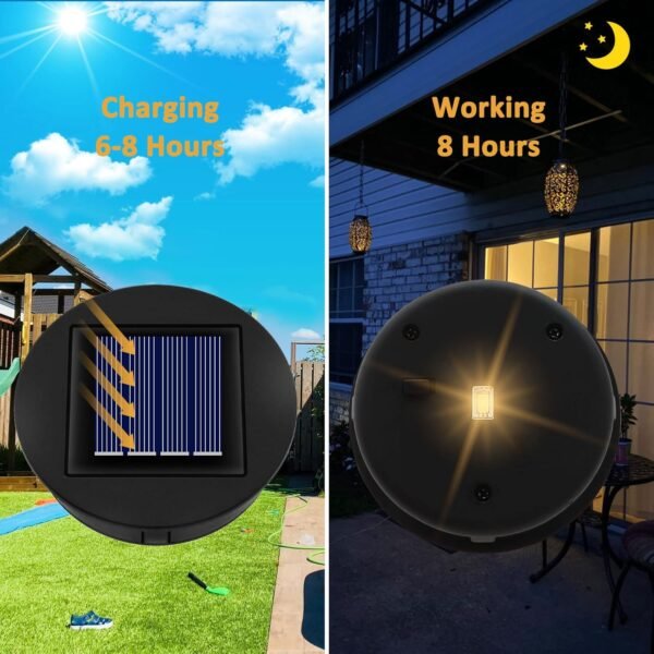4PCS Solar Light Replacement Top 8cm for Outside Lanterns