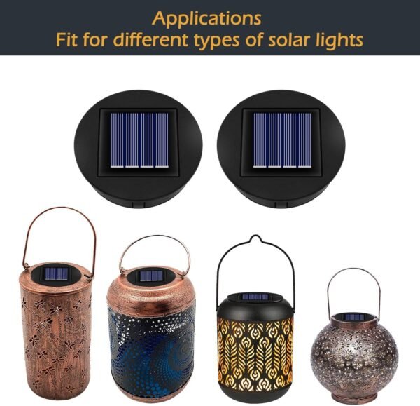 4PCS Solar Light Replacement Top 8cm for Outside Lanterns