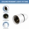 2 Pack B22 Bayonet Pendant Lamp Holder