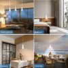 2 Pack B22 Bayonet Pendant Lamp Holder