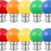 10 Pack B22 1W G45 Bayonet Coloured LED Bulbs