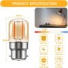 B22 T28 Pygmy Bayonet LED Light Bulbs 2W 4-Pack