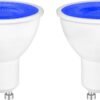 2 Pack Blue/Red/Green GU10 LED 5W Light Bulbs