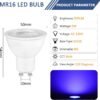 2 Pack Blue/Red/Green GU10 LED 5W Light Bulbs