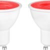 2 Pack Blue/Red/Green GU10 LED 5W Light Bulbs