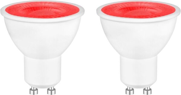 BLUE-GU10-LED-5W4 2 Pack Blue/Red/Green GU10 LED 5W Light Bulbs