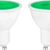 2 Pack Blue/Red/Green GU10 LED 5W Light Bulbs