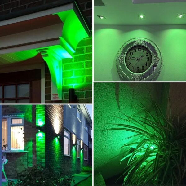 BLUE-GU10-LED-5W7 2 Pack Blue/Red/Green GU10 LED 5W Light Bulbs