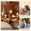 B22 Bayonet LED Candle Filament Light Bulbs 4W 6pcs