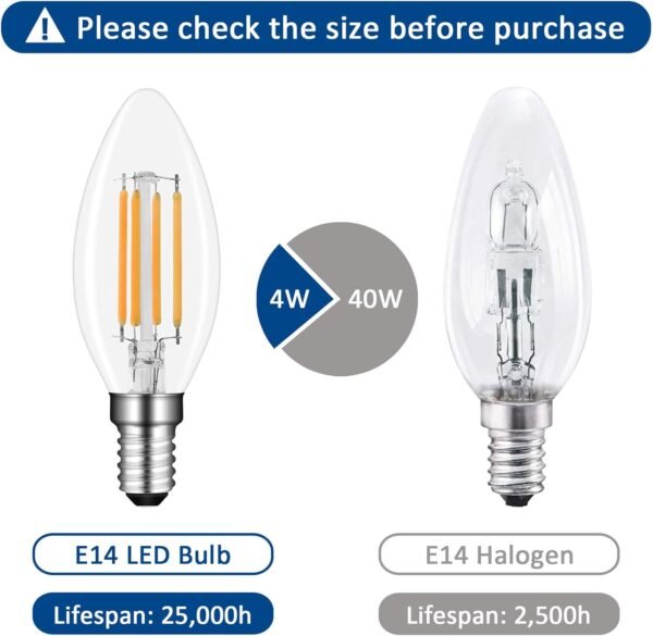C35-E14-LED-4W1 C35 E14 LED Candle Bulbs 4W AC 220V 6pcs