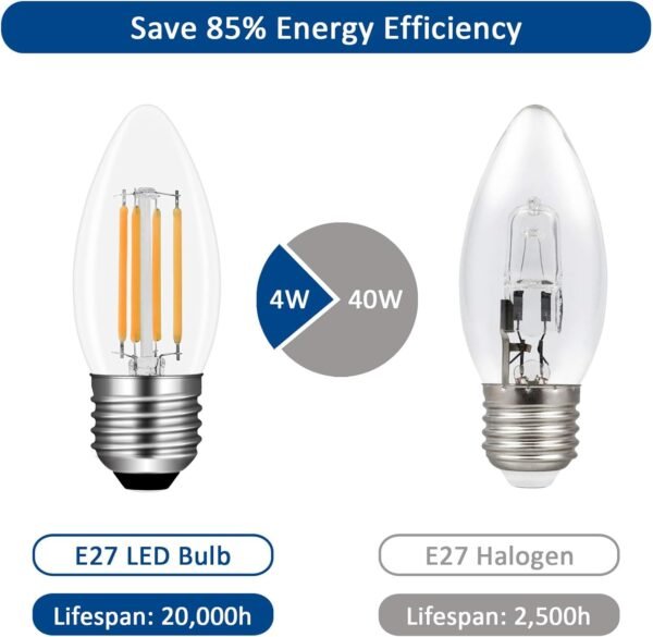 C35-E27-LED-4W2 C35 E27 LED Filament Candle Light Bulbs 4W AC 220V 6pcs