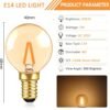 Mini Globe E14 LED Filament Bulb 1W Warm White 2200K 6 Pack