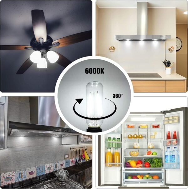 E14 T25 LED Filament Cooker Hood Light Bulbs 4W 2 Pack