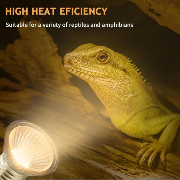E27 Reptile Heating Lamp, 50W UVA UVB Turtle Basking Light Bulb