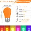 12 Pack E27 Screw Coloured LED Bulbs 2W