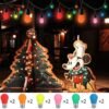 12 Pack E27 Screw Coloured LED Bulbs 2W