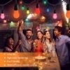 12 Pack E27 Screw Coloured LED Bulbs 2W