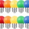 10 Pack E27 1W G45 Coloured LED Bulbs