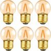G40 E27 Vintage Night Light LED Filament Bulbs 1W 6 Pack