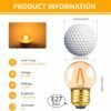 G40 E27 Vintage Night Light LED Filament Bulbs 1W 6 Pack