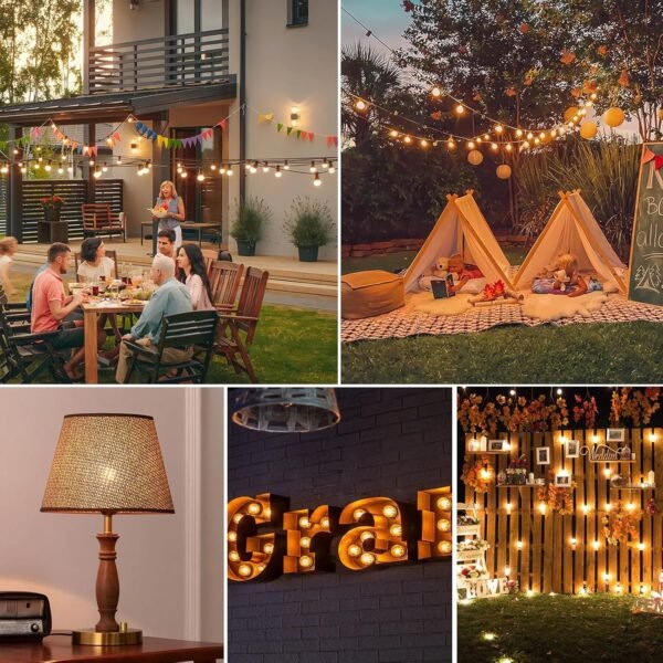 G40 E27 Vintage Night Light LED Filament Bulbs 1W 6 Pack