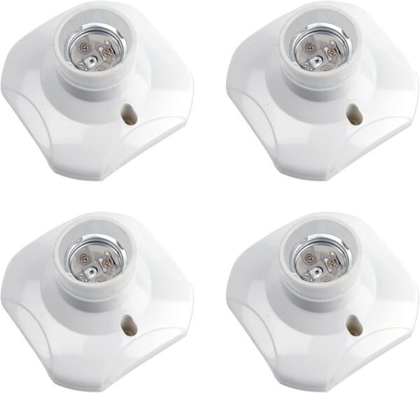 E27 Screw Light Bulb Socket Holder Lamp Base 4 Pack