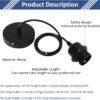 2 Pack Ceiling Pendant Light Fitting E27 Lamp Holder with Lock Ring
