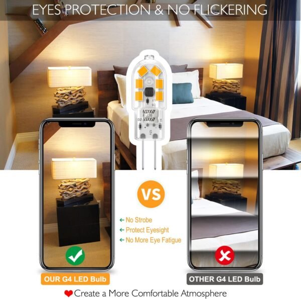 G4 LED Light Bulb AC DC 12V 2W 6 Pack