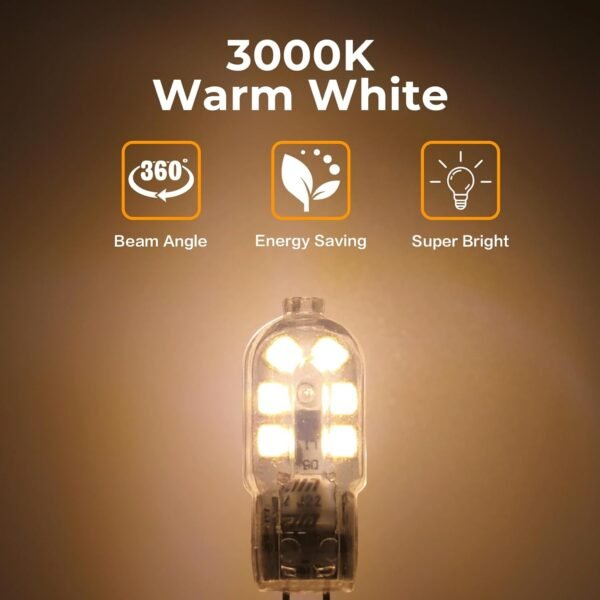 G4 LED Light Bulb AC DC 12V 2W 6 Pack