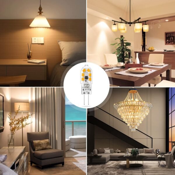 G4 LED Light Bulb AC DC 12V 2W 6 Pack