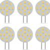 G4 LED Bulbs 2W AC/DC12V 3000K/6000K Pack of 6