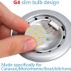 G4 LED Bulbs 2W AC/DC12V 3000K/6000K Pack of 6