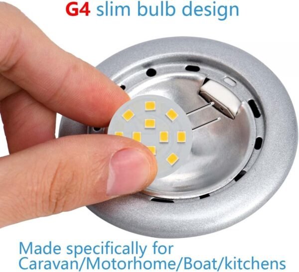 G4 LED Bulbs 2W AC/DC12V 3000K/6000K Pack of 6