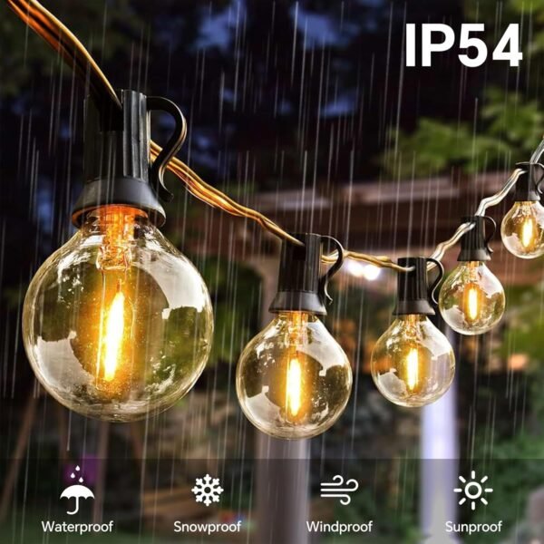 G40-LED-1W-10P3 10 Pack G40 E12 1W LED Bulbs Outdoor 220V Warm White 2700K