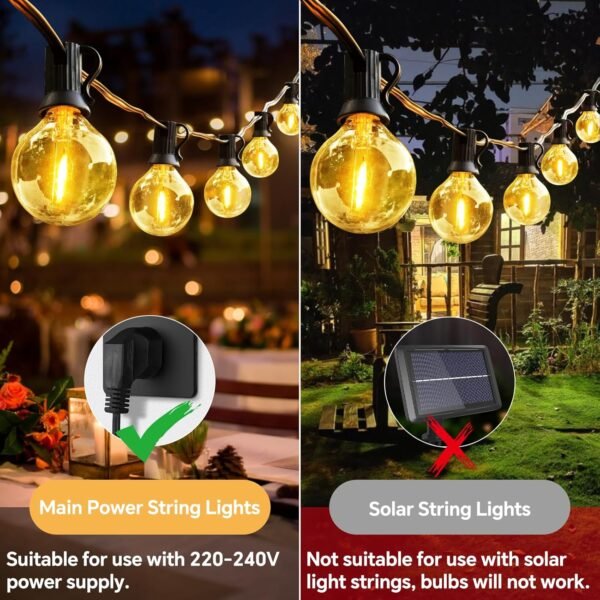 G40-LED-1W-10P5 10 Pack G40 E12 1W LED Bulbs Outdoor 220V Warm White 2700K
