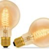 E27 G80 Globe Vintage Edison Light Bulbs 2 Pack