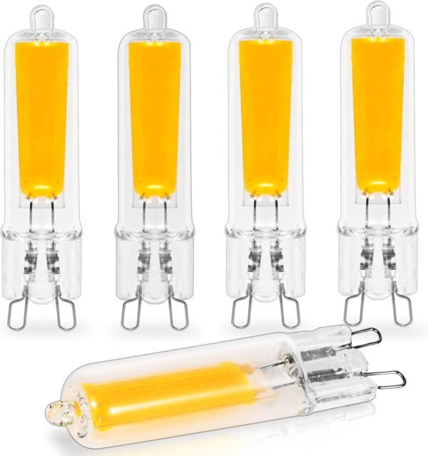 G9 LED Light Bulbs 5W Warm White AC 220V-240V Dimmable 5 Pack