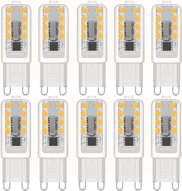 G9 LED Bulbs 3W Non-Dimmable 10 Pack