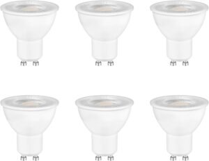 6 Pack GU10 LED Spotlight Bulbs 5W