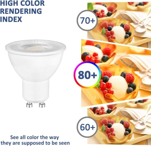 6 Pack GU10 LED Spotlight Bulbs 5W