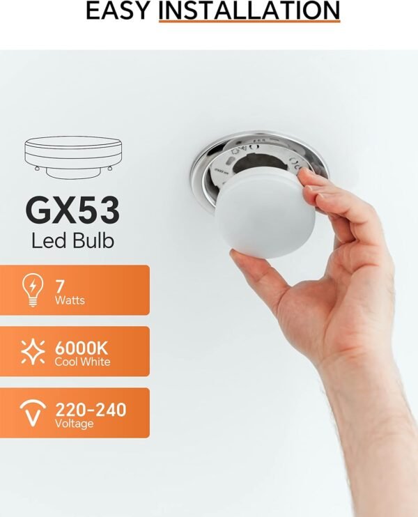 GX53 LED Light Bulb 7W 4-Pack