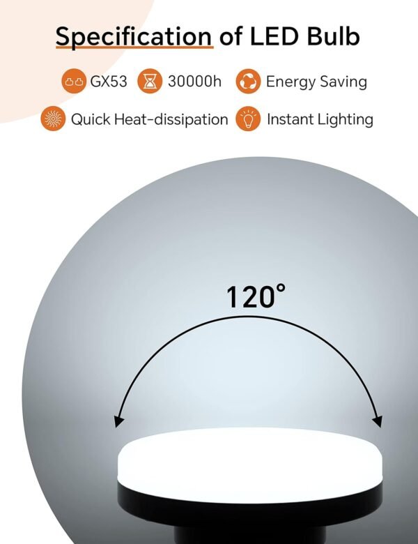 GX53 LED Light Bulb 7W 4-Pack