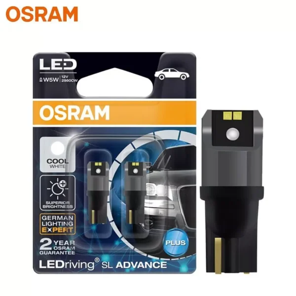 OSRAM-T10-2980CW-W5W OSRAM LED T10 W5W 12V LEDriving 6000K White Car Reading Bulb