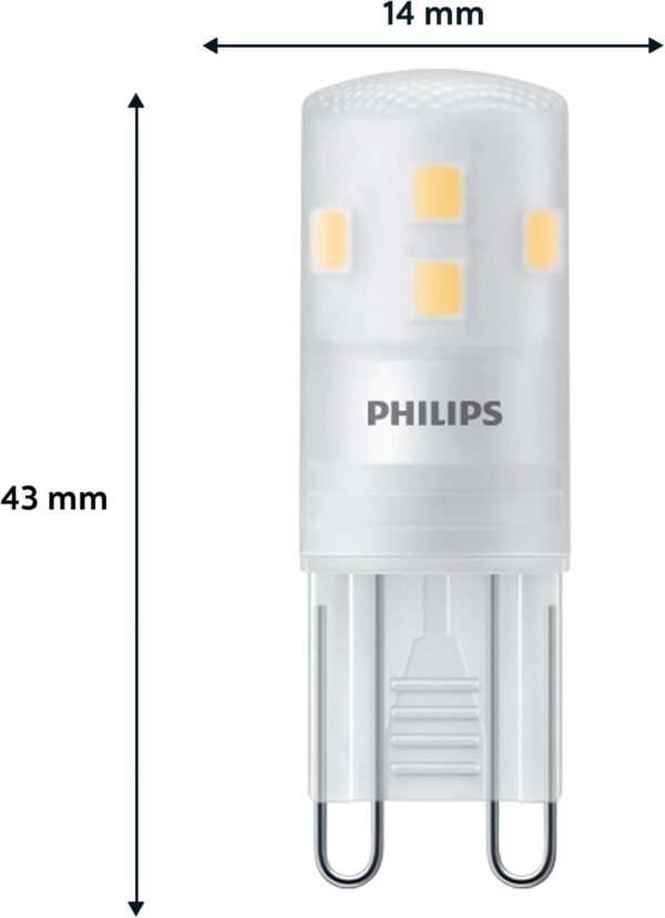 Philips-G9-1.9W-LED2 Philips G9 1.9W LED Capsule Light Bulb 2700K Non-Dimmable 3 Pack